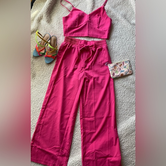 SHEIN Two Piece Crop Top & Pants - Picture 1 of 9